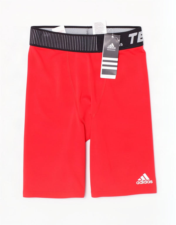 Pantaloni scurți sport Adidas Climalite Graphic pentru băieți 11-12 ani, roșu, color block