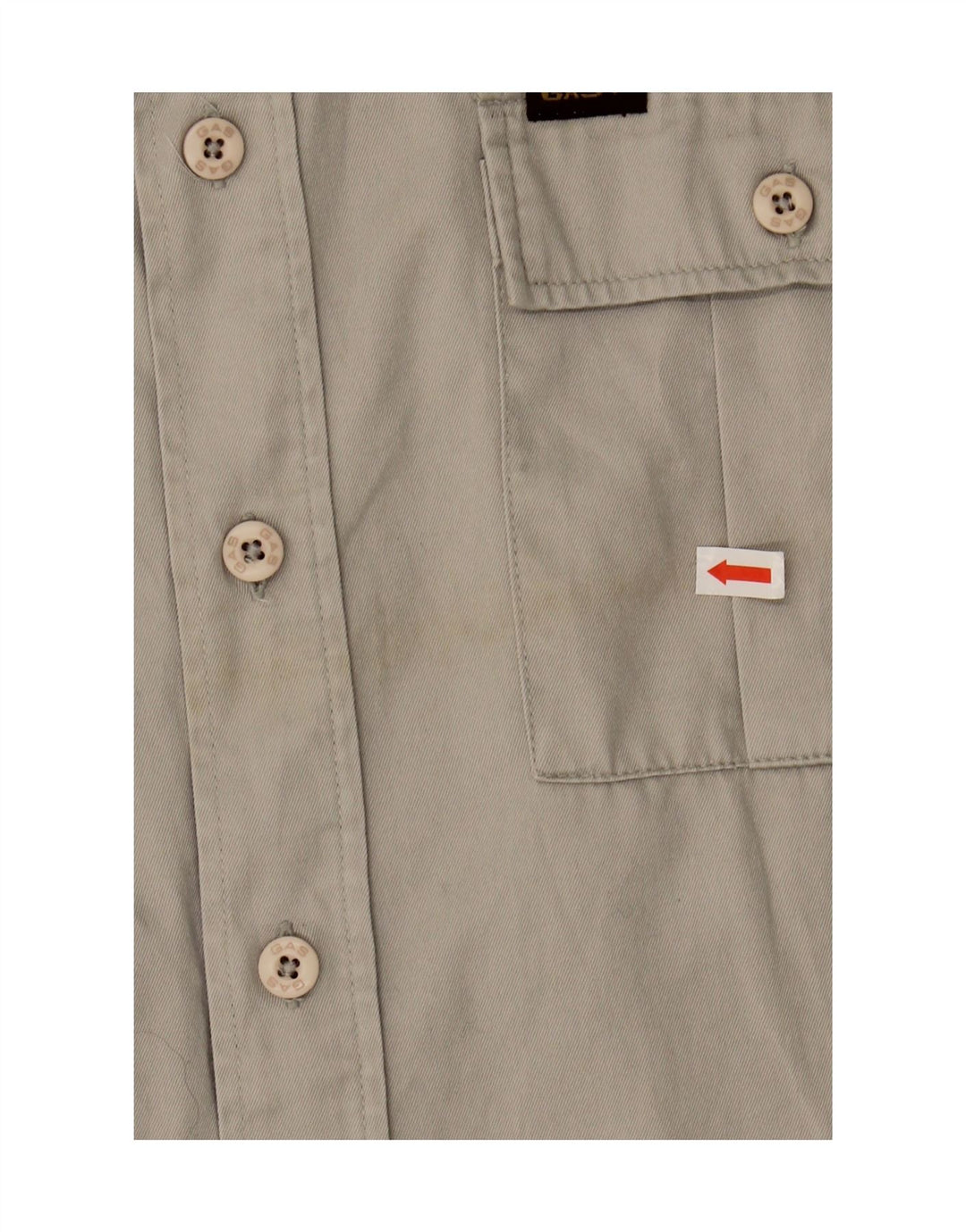 GAS Mens Shirt Medium Grey Cotton Vintage Gas and Second-Hand Gas from Messina Hembry 