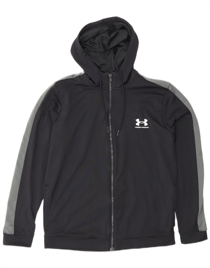 Pulover Under Armour pentru bărbați, cu fermoar, mediu, negru, color block