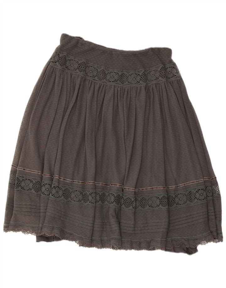 Fustă plisată pentru femei Zara Medium W28 Gri cu dungi