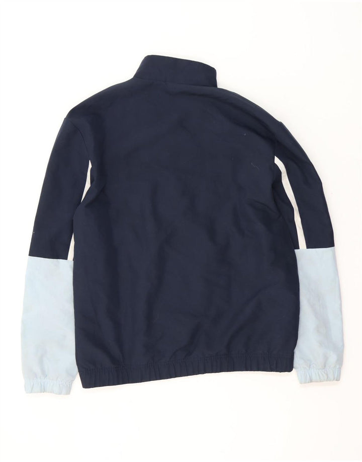 Jachetă de trening pentru bărbați Adidas, albastru mediu, poliester bloc de culoare