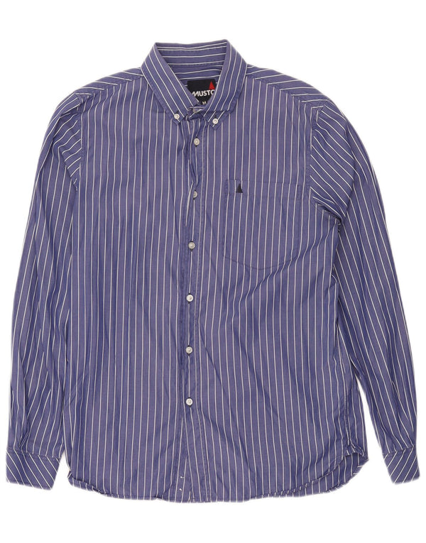 Cămașă pentru bărbați Musto Medium Blue Pinstripe