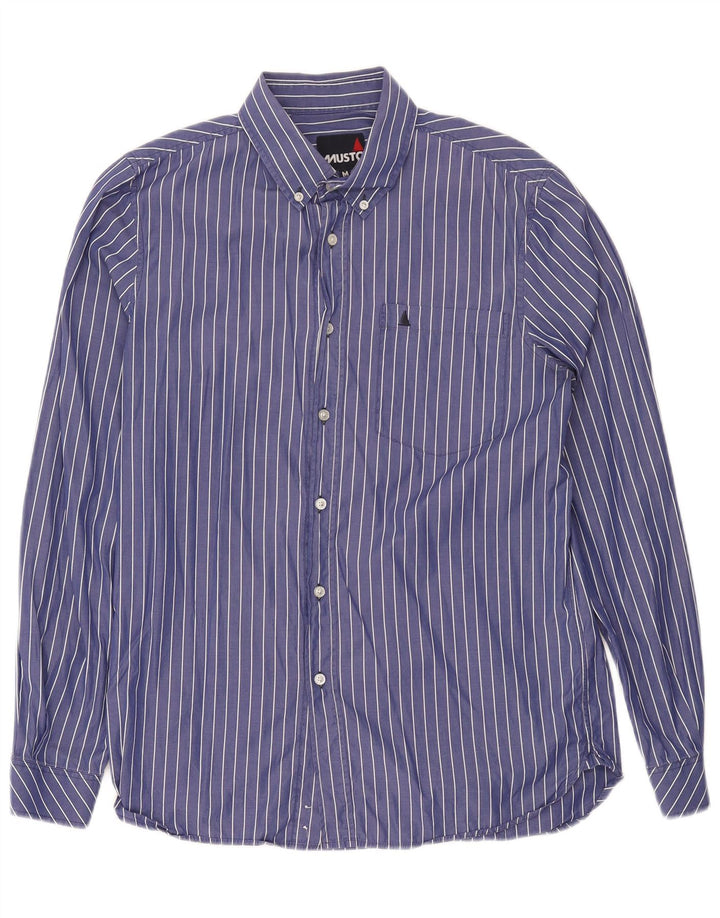 Cămașă pentru bărbați Musto Medium Blue Pinstripe