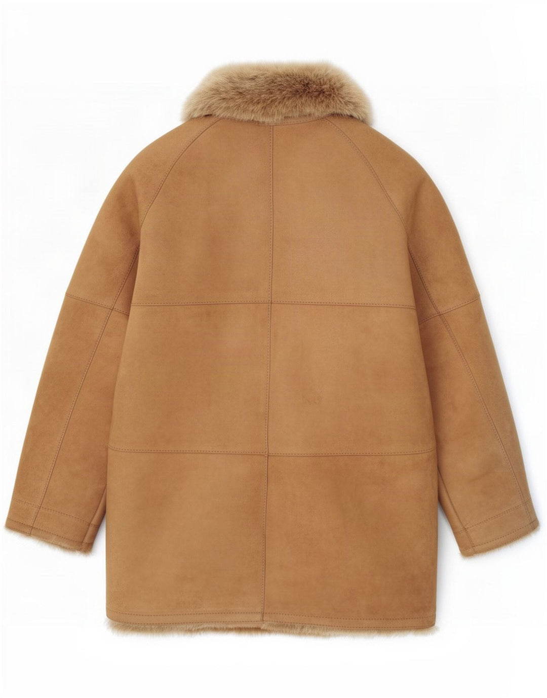 Vintage Womens Shearling Jacket UK 14 Medium Beige