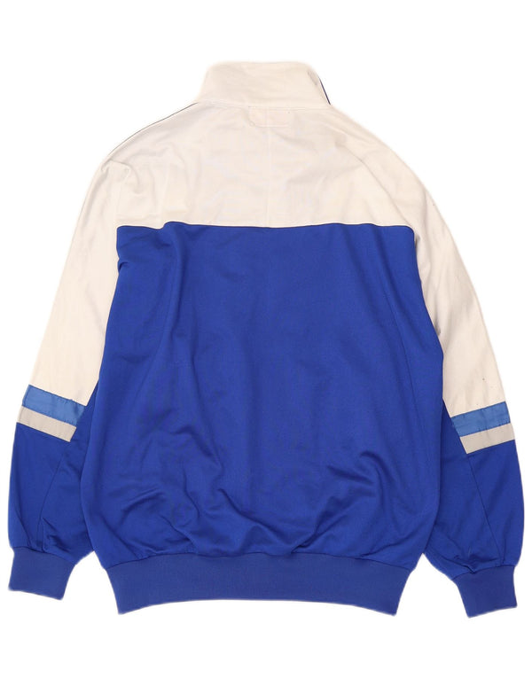 ASICS Womens Graphic Tracksuit Top Jacket IT 42 Medium Blue Colourblock