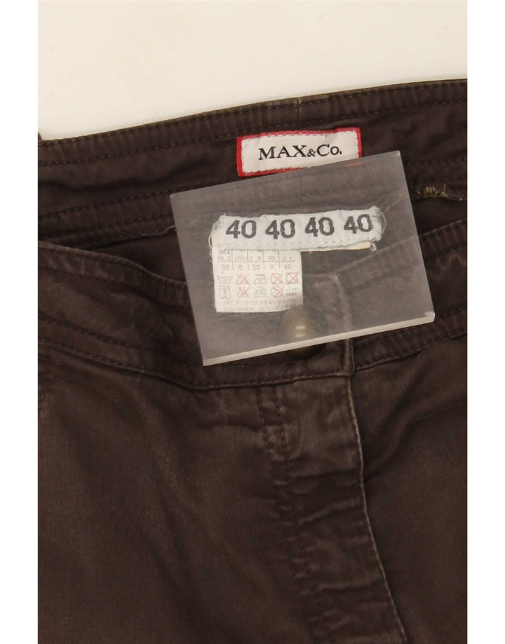 Max&Co. Pantaloni cargo subțiri pentru femei UK 8 Small W30 L29 maro