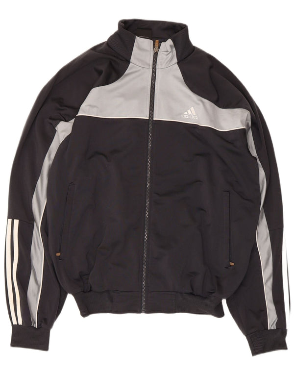 Jachetă de top pentru trening grafic Adidas pentru bărbați UK 40/42 Medium Black Colorblock