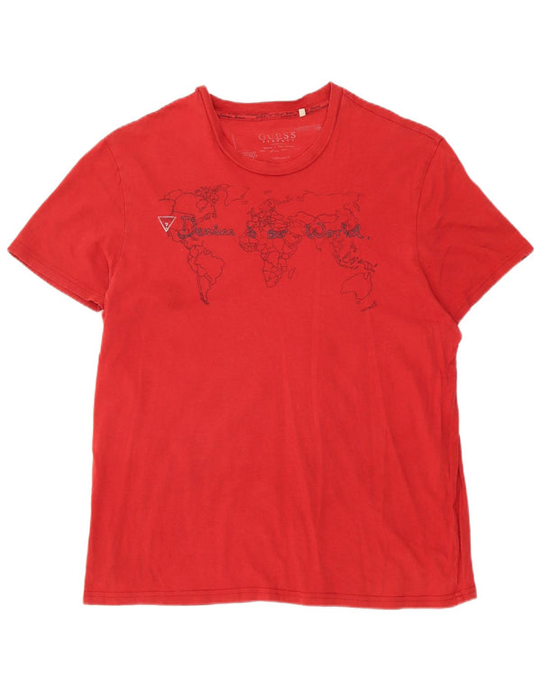 Tricou grafic Guess pentru femei Top UK 18 XL Red