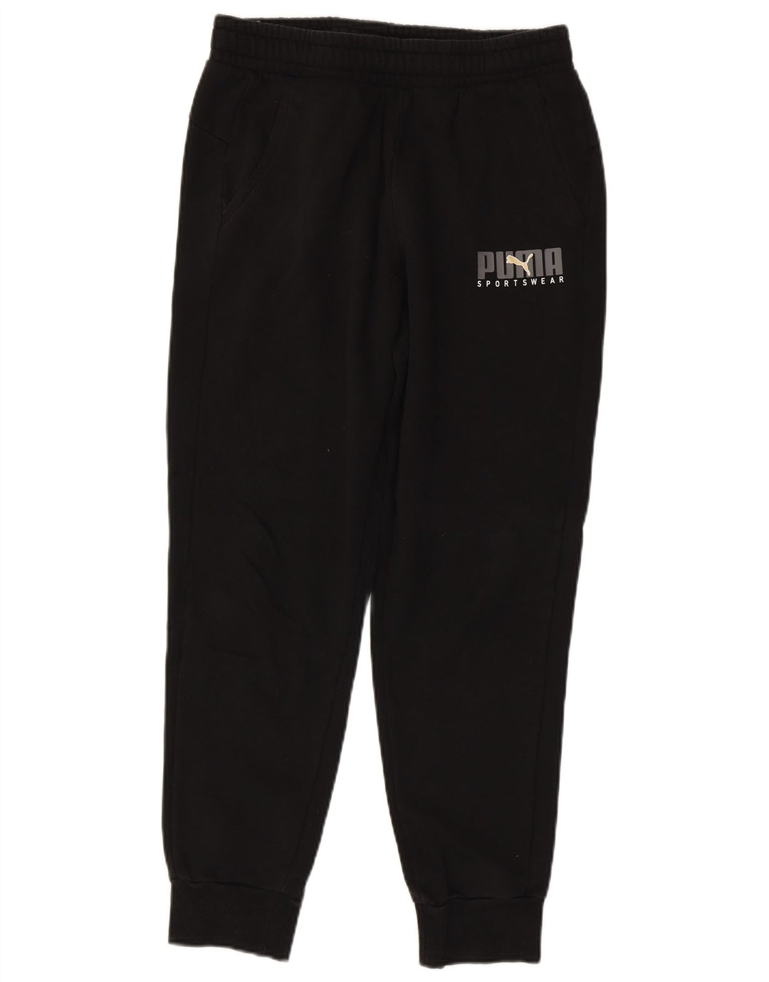 Pantaloni de trening grafic PUMA pentru bărbați Pantaloni de jogging, bumbac mediu negru