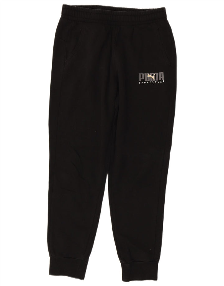 Pantaloni de trening grafic PUMA pentru bărbați Pantaloni de jogging, bumbac mediu negru