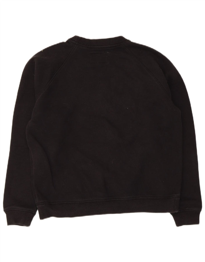 Jack Wills Pulover cu grafic pentru femei UK 12 Bumbac mediu negru