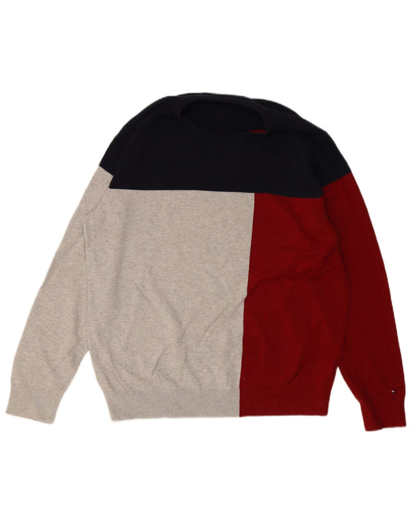 TOMMY HILFIGER Pulover pentru bărbați cu decolteu rotund XL, multicolor, bloc de culoare