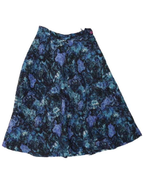 Fusta evazată vintage pentru femei W24 XS bleumarin Tie Dye