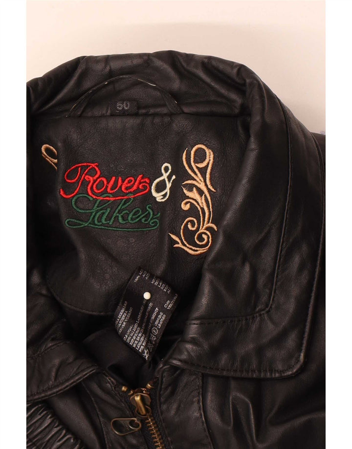 Gilet din piele pentru bărbați Rover & Lake IT 50 Large Black