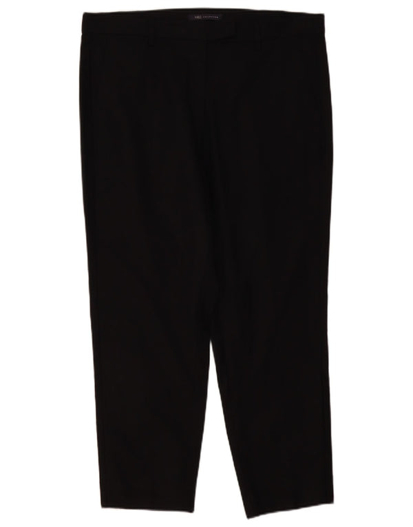 Pantaloni tăiați conici pentru femei Marks & Spencer UK 16 Large W36 L26 Negru