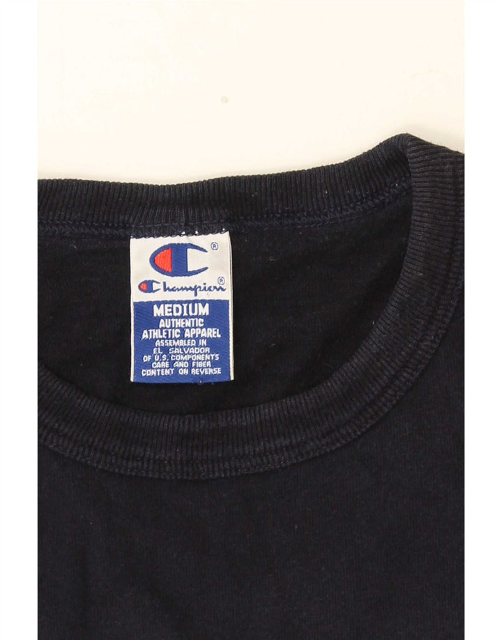 Tricou grafic pentru bărbați Champion Top mediu din bumbac bleumarin