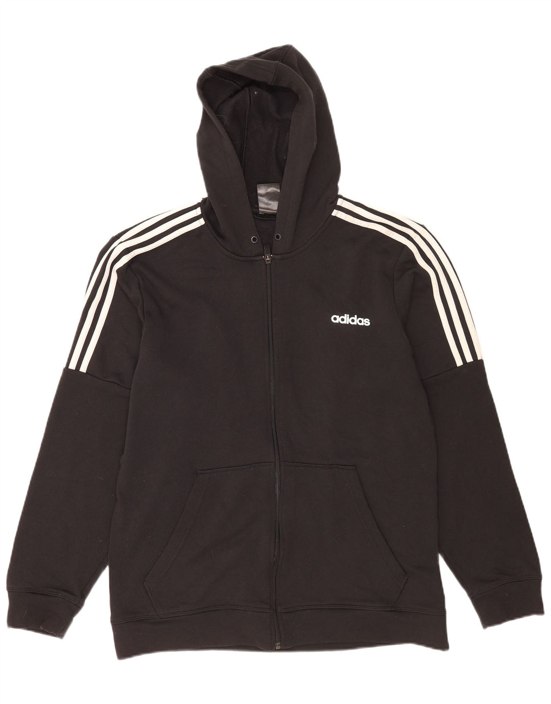 Pulover Adidas pentru bărbați, cu fermoar, XL, poliester negru