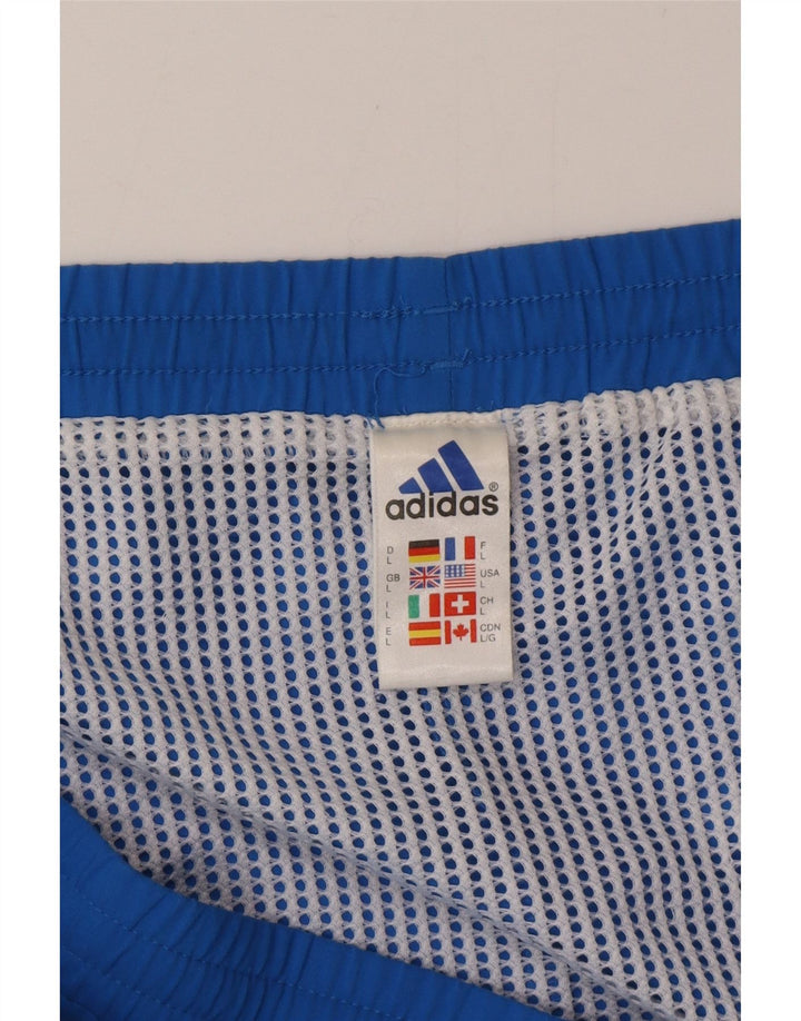 Pantaloni scurți de înot grafic pentru bărbați Adidas, mari, albastru, poliester color bloc