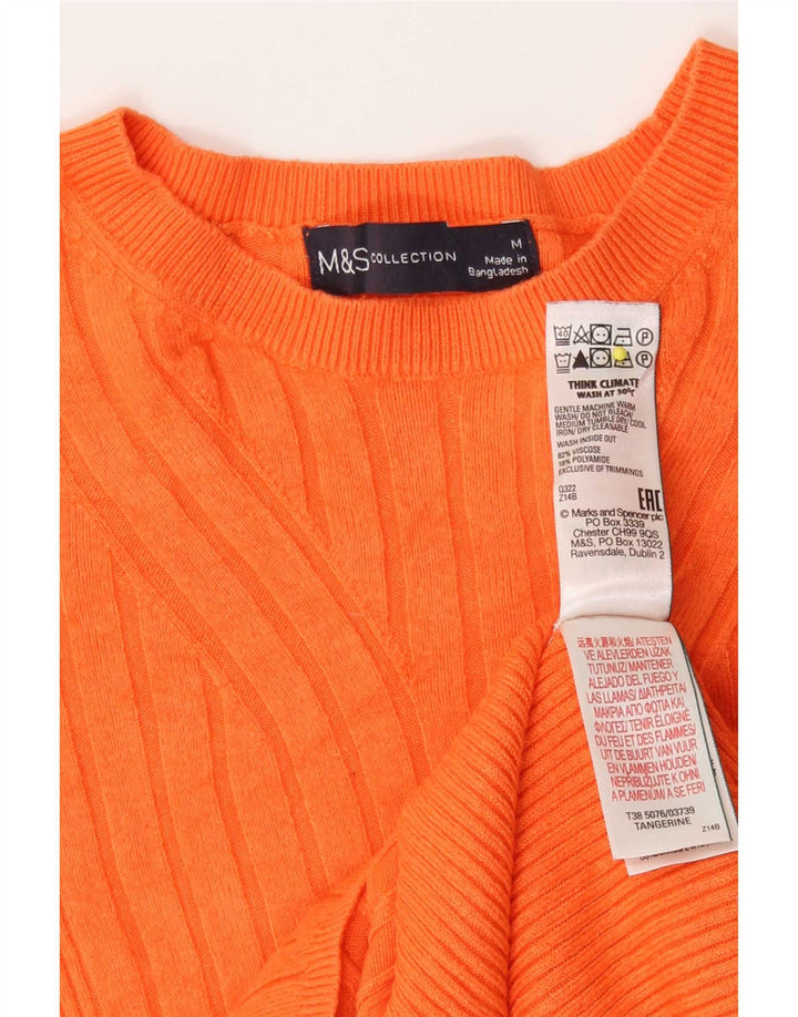 Pulover pentru femei Marks & Spencer cu decolteu rotund portocaliu mediu UK 12