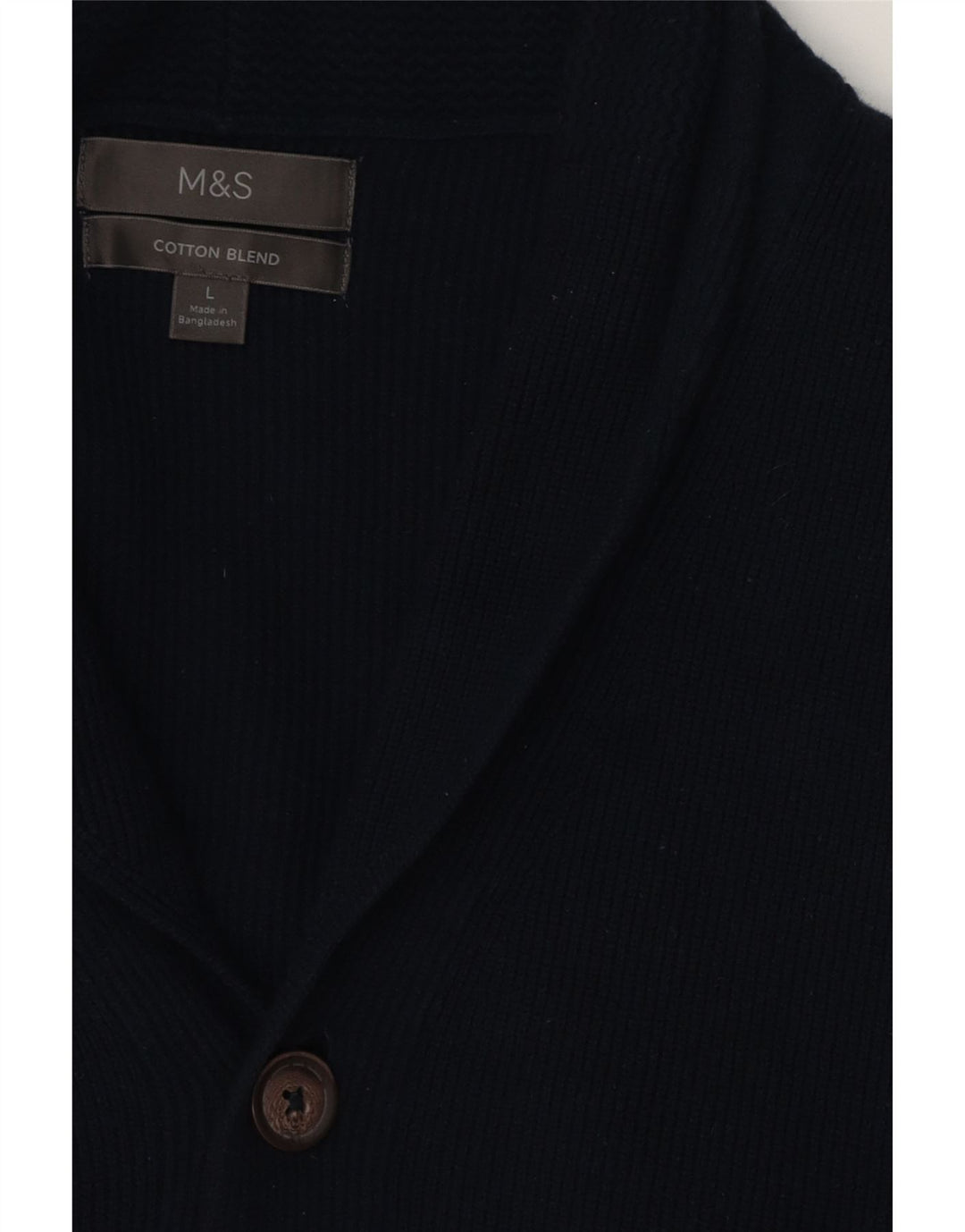 MARKS & SPENCER Pulover cardigan pentru bărbați, mare, bleumarin, bumbac
