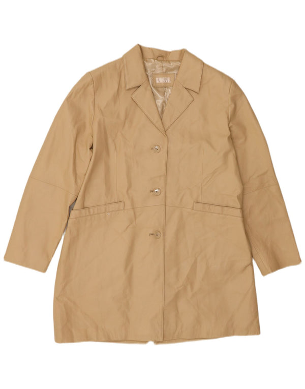 Palton de piele pentru femei VINTAGE UK 20 2XL piele bej