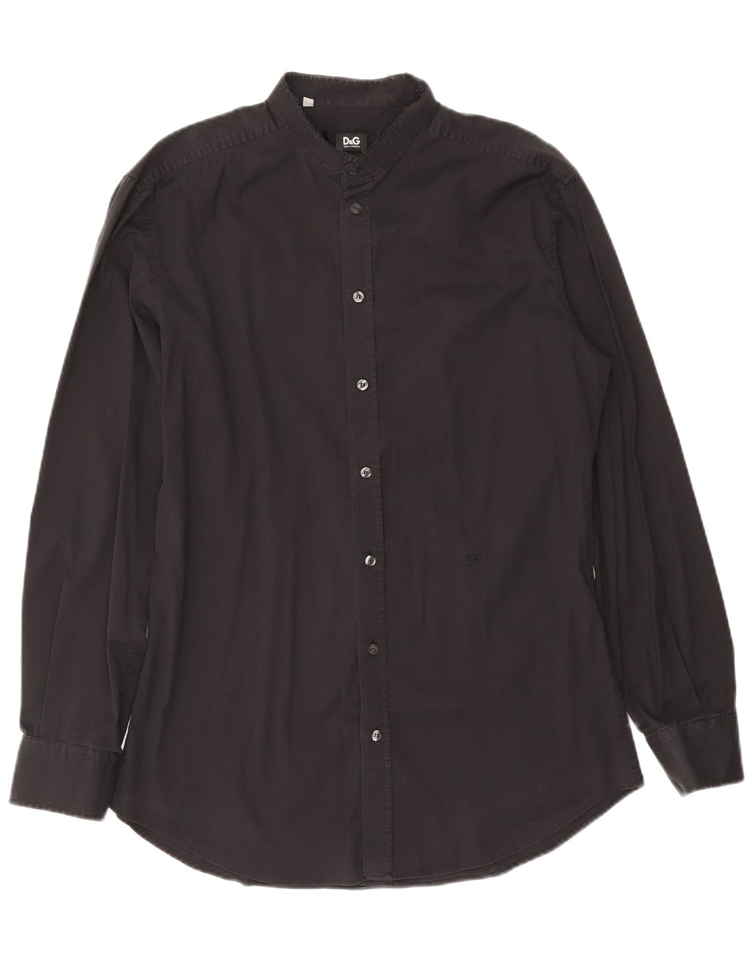 Cămașă subțire pentru bărbați Dolce & Gabbana Mărimea 43 Bumbac negru mare