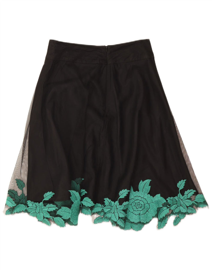 Fusta în formă de A pentru femei Coast W26 Smalll Poliester floral negru