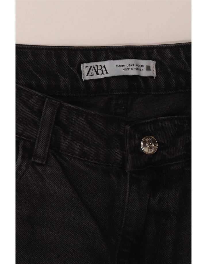 Blugi drepti cu talie înaltă pentru femei Zara EU 40 Medium W30 L29 Gri