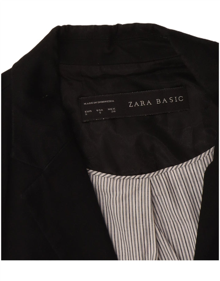 Sacou blazer pentru femei Zara, cu 1 nasture, UK 10 Mic Negru