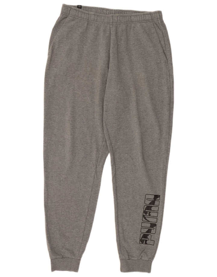 Pantaloni de trening cu grafică Puma pentru bărbați Pantaloni de jogging mari, gri