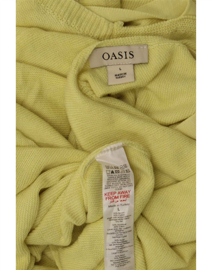 Bluză supradimensionată pentru femei Oasis UK 16, mare, galben acrilic