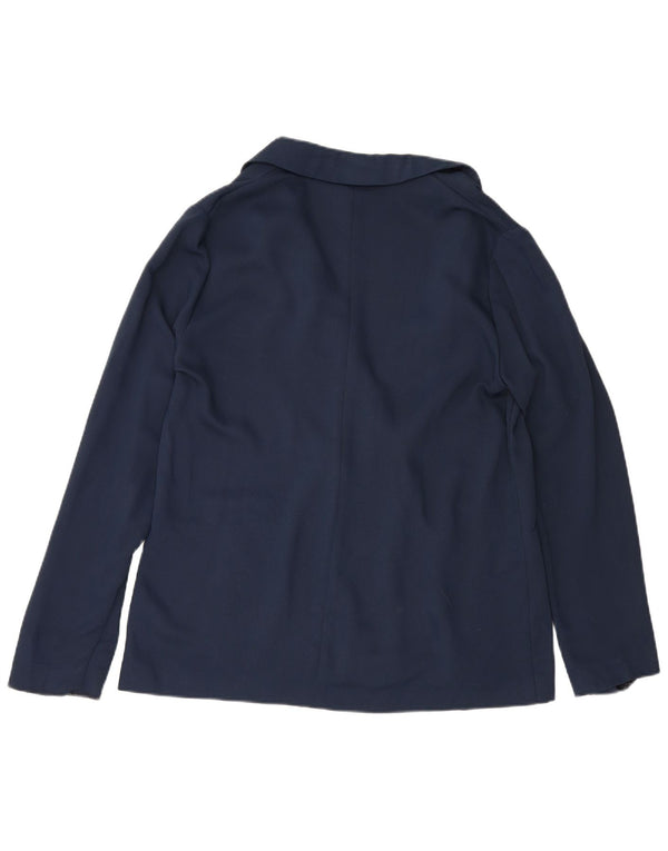 Jachetă Topshop pentru femei, cu 1 nasture, UK 14, mare, albastru, poliester