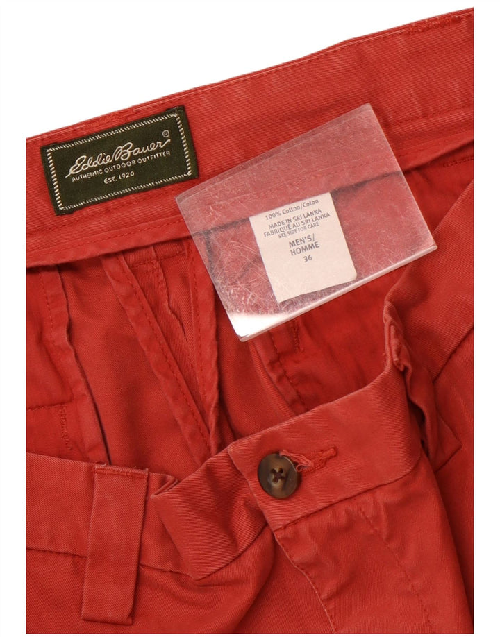 Pantaloni scurți chino pentru bărbați Eddie Bauer W36, bumbac roșu mare