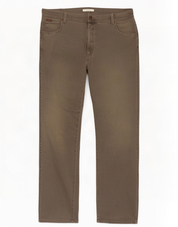 Pantaloni casual drepti Wrangler Texas Stretch pentru bărbați W40 L32 bumbac gri