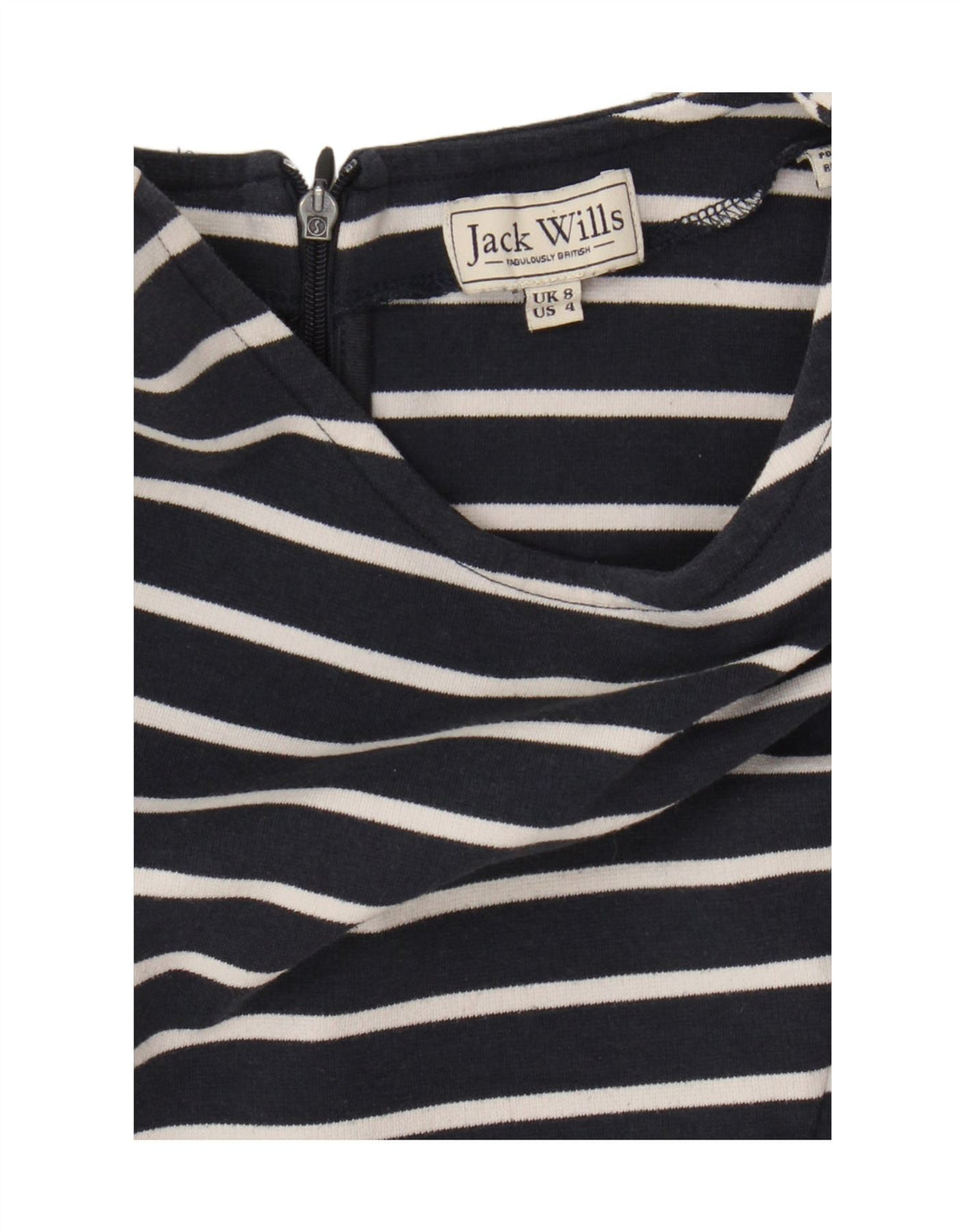 Bluză pentru femei Jack Wills, Marea Britanie 8, mică, albastru marine, cu dungi nautice