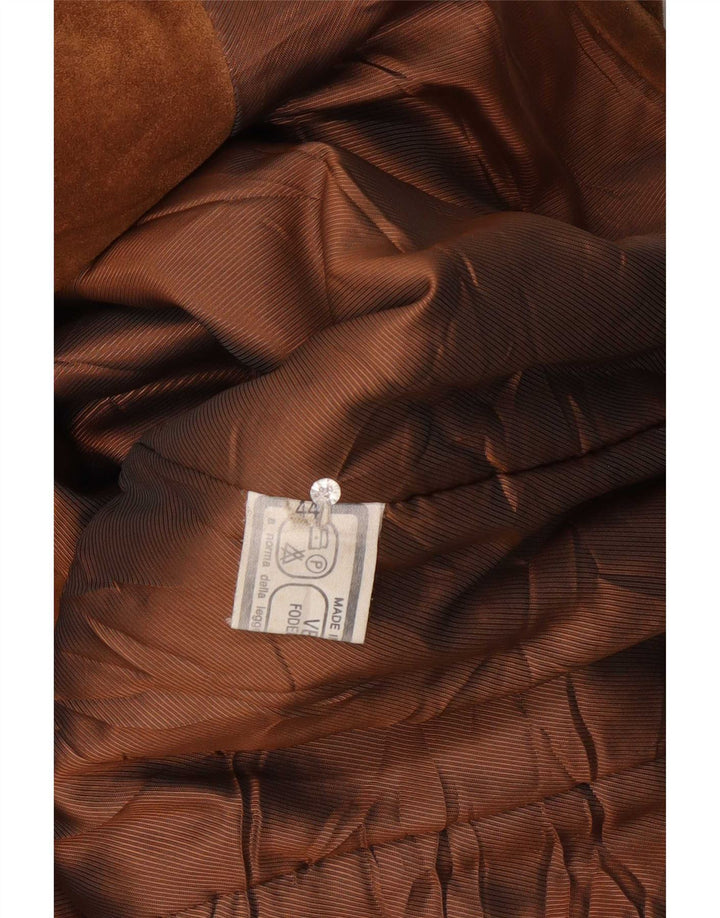 Jachetă vintage de piele intoarsa pentru femei IT 44 Medium Beige