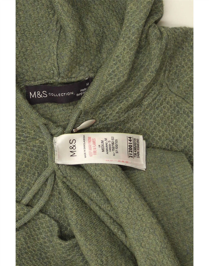 Pulover cardigan cu glugă pentru femei Marks & Spencer UK 14 Poliester verde mediu