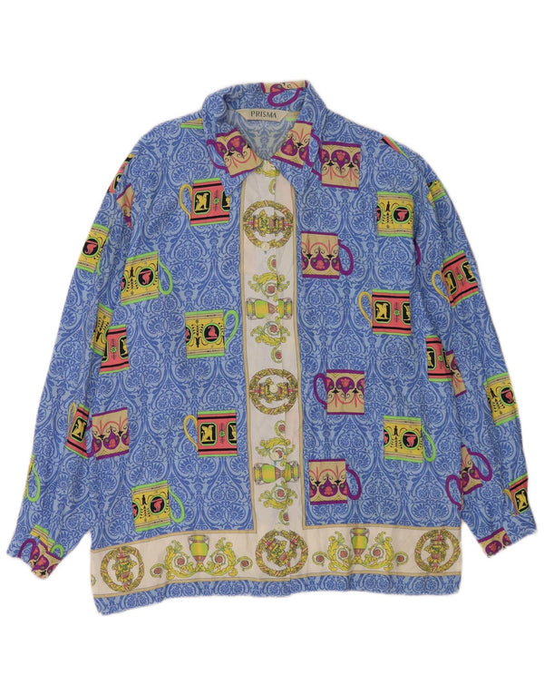Bluză cămașă pentru femei Prisma UK 18 XL Blue Paisley Viscose