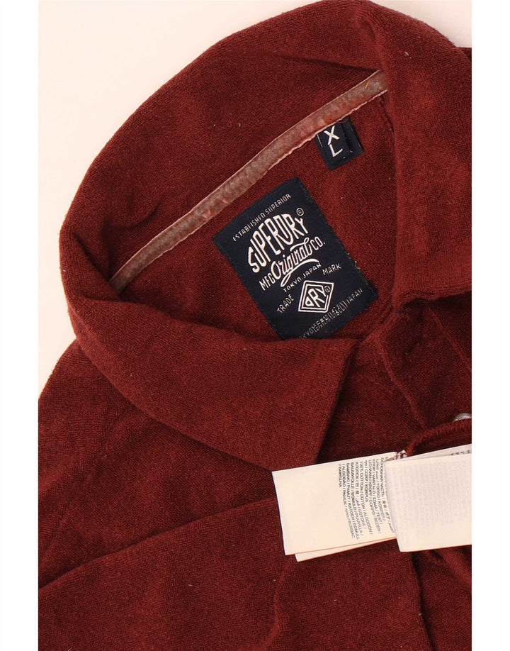 Tricou polo pentru bărbați Superdry XL, bumbac maro