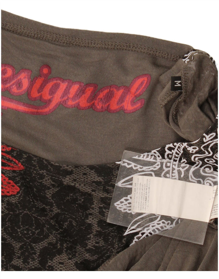 Bluză Desigual pentru femei Batwing Top UK 14 Medium Gri Paisley Viscose