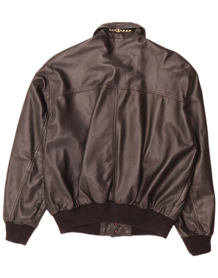 Jachetă de piele vintage pentru bărbați IT 50 Large Black