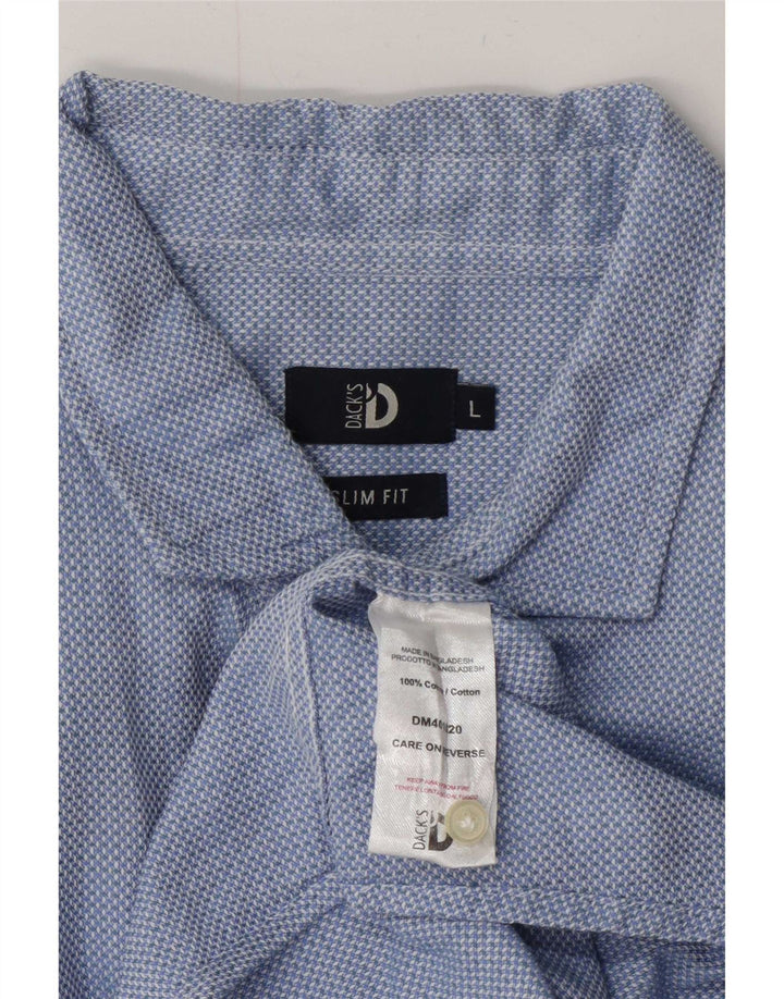 Cămașă Dack's Slim Fit pentru bărbați, mare, albastru, bumbac