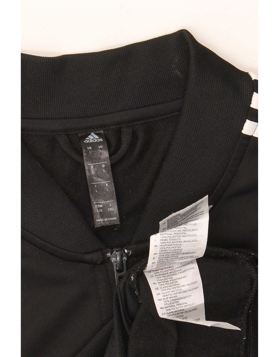 Jachetă de trening pentru bărbați Adidas, mare, negru, poliester