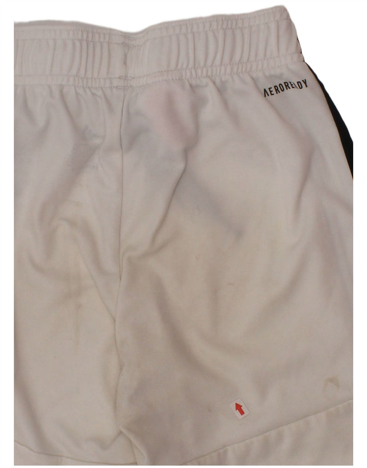 Pantaloni scurți sport Aeroready Adidas pentru băieți 7-8 ani, alb, poliester