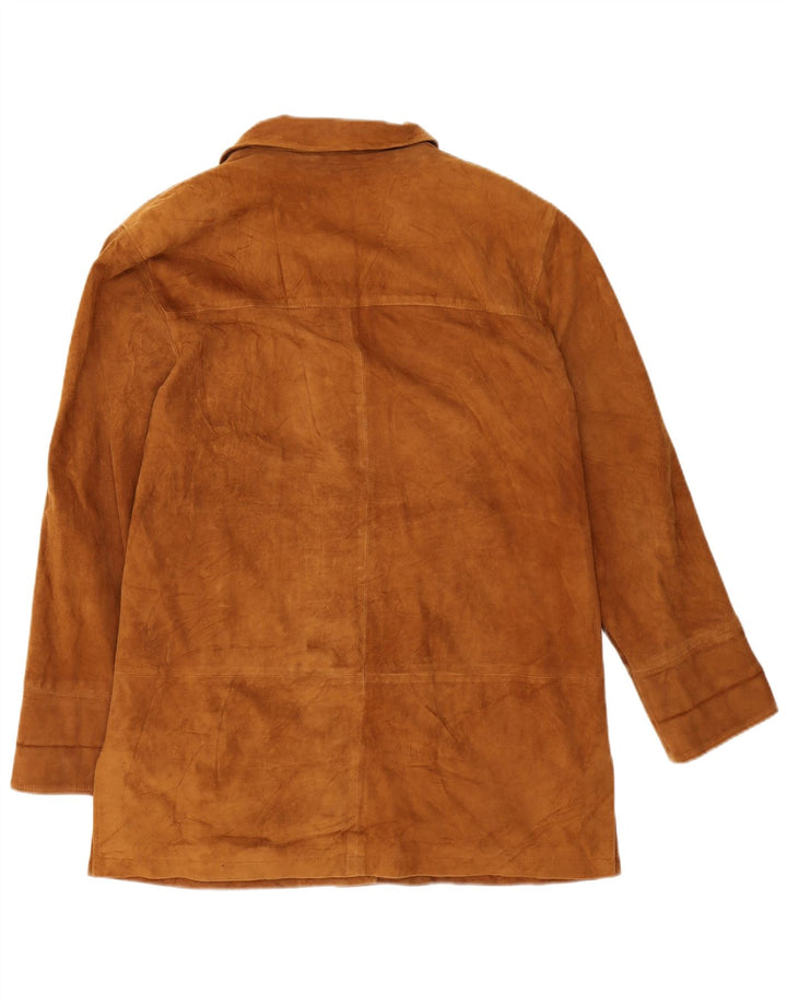 Jachetă de piele intoarsa pentru femei Dibi IT 46 Maro Maro Piele