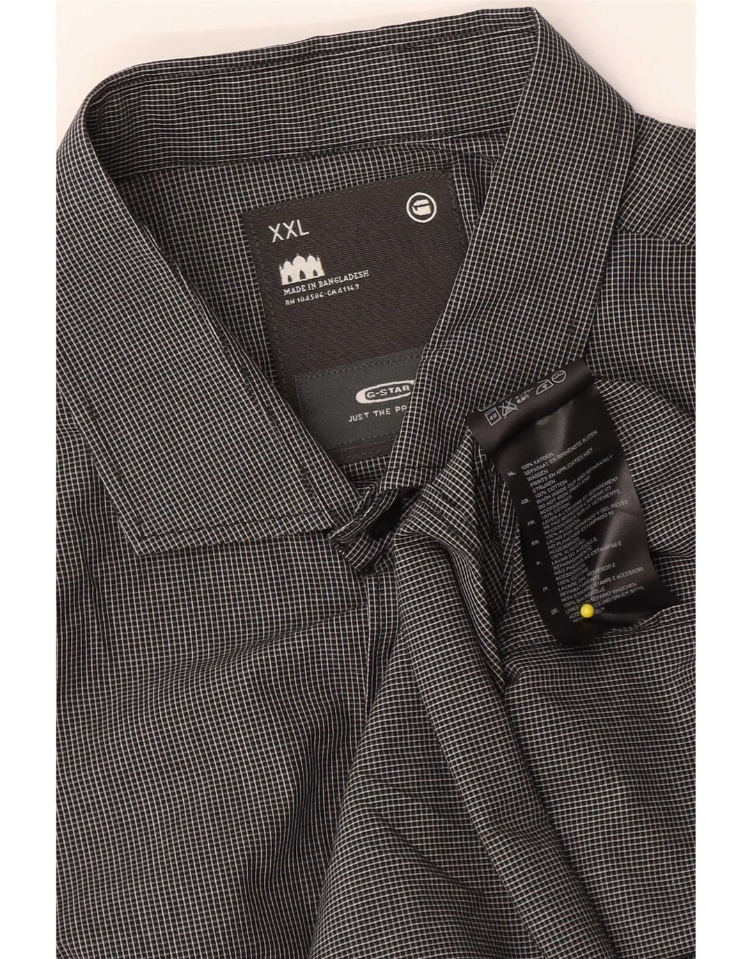 Cămașă pentru bărbați G-Star 2XL, bumbac gri Gingham