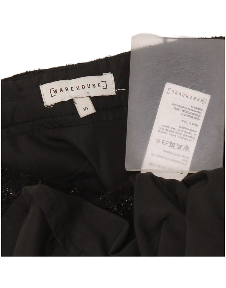 Fustă mini pentru femei Warehouse UK 10 Small W28 Poliester cu check negru