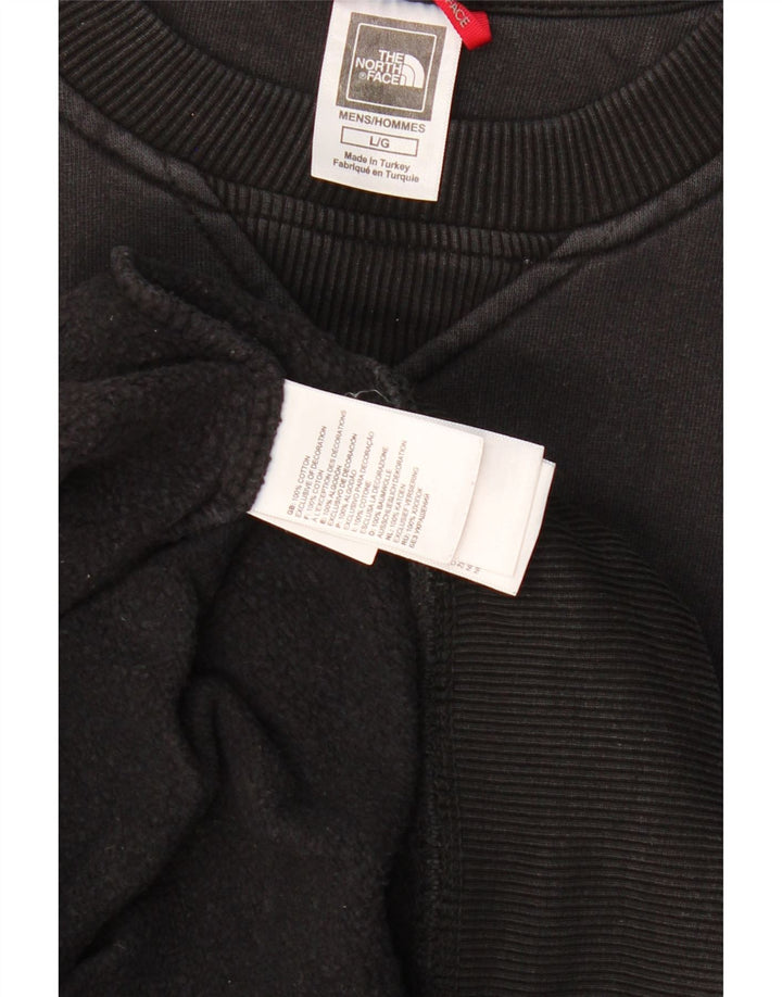 Hanorac grafic pentru bărbați THE NORTH FACE Pulover mare din bumbac negru