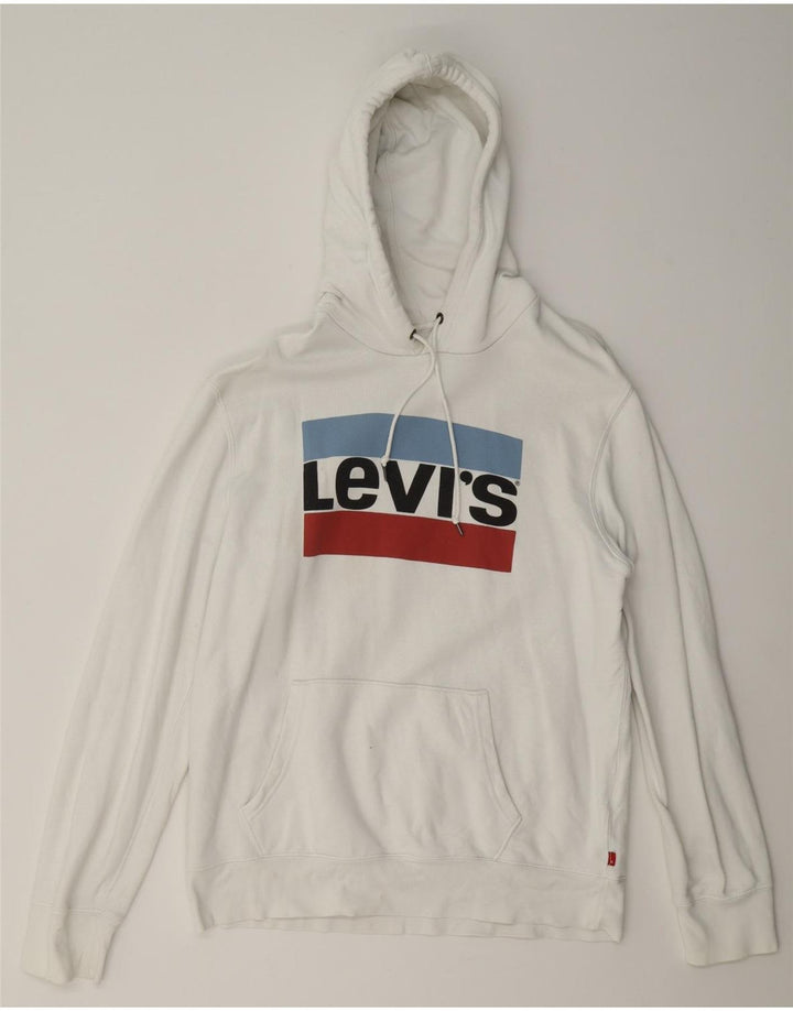 Pulover Levi's pentru bărbați, cu capota, mare, alb