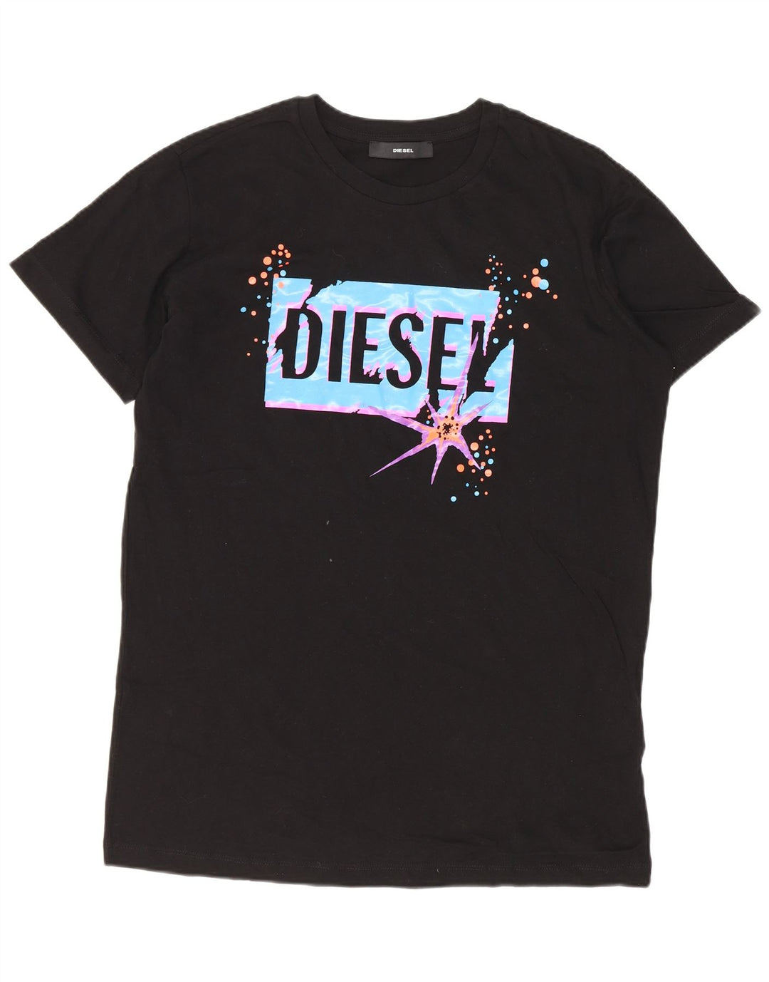 Tricou grafic pentru bărbați Diesel Top mic, negru, bumbac